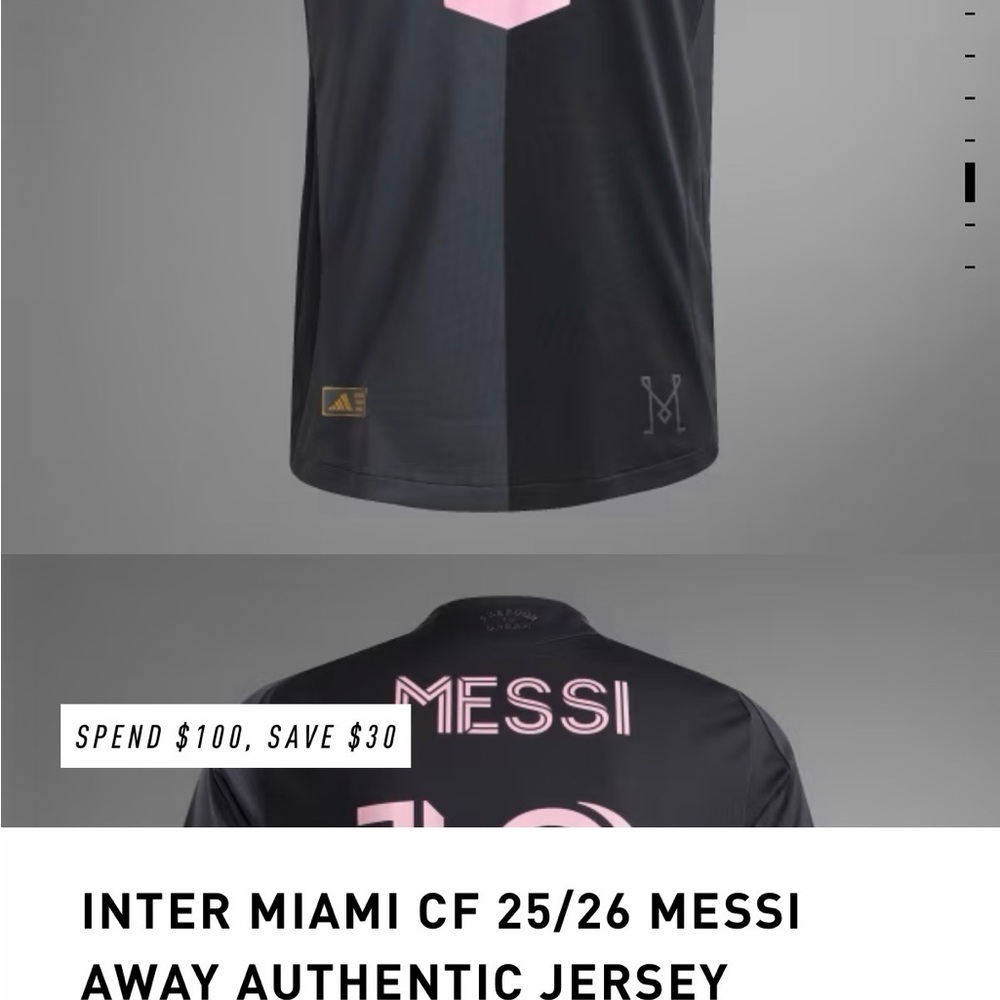 Inter Miami CF 25/26 Messi Away Authentic Jersey